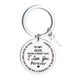 thumbnail image 2 of Creative DIY To My Son Stainless Steel Last Name 26 Letter Keychain 2.5x2.5cm, 2 of 8