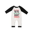 thumbnail image 2 of Kmbangi Pyjamas de Noël Assortis pour la Famille, Hauts Raglan à Lettres + Pantalons à Carreaux, 2 of 7