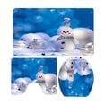 thumbnail image 2 of Leutsin Christmas Bathroom Rugs and Mats Set 3 Piece, Red Christmas Snowman Bathroom Rugs Non Slip, Red Winter Absorbent Memory Foam Bath Mat Machine Washable Bathroom Floor Mats, 2 of 9