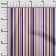 thumbnail image 1 of oneOone Tissu Popeline de Coton Rayures Multicolores Tissu Imprimé 1 Yard 42 Pouces de Large, 1 of 3
