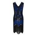 thumbnail image 3 of EGNMCR Robes de Soirée pour Femmes, Robes Formelles pour Femmes, Robe à Col Rond Sans Manches à Paillettes avec Franges et Pompons pour le Printemps et l'Été pour Femmes, Robe de Fête, Banquet, Danse, Robe Courte, Robe pour Femmes, 3 of 5