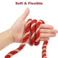 thumbnail image 4 of Unique Bargains 1/2Inch x 98Feet Natural Twisted Cotton Rope 3 Strand Tug of War Rope with Sealing Tape Red Brown, 4 of 6