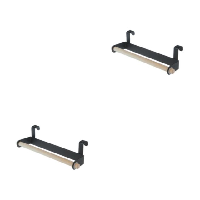 Ruiboury 1/2/3/5 Rustproof Bathroom Storage Shelf - Simple Good Ventilation Smooth Line Easy Installation Exquisite Craft Widen Spacing Black 2PCS