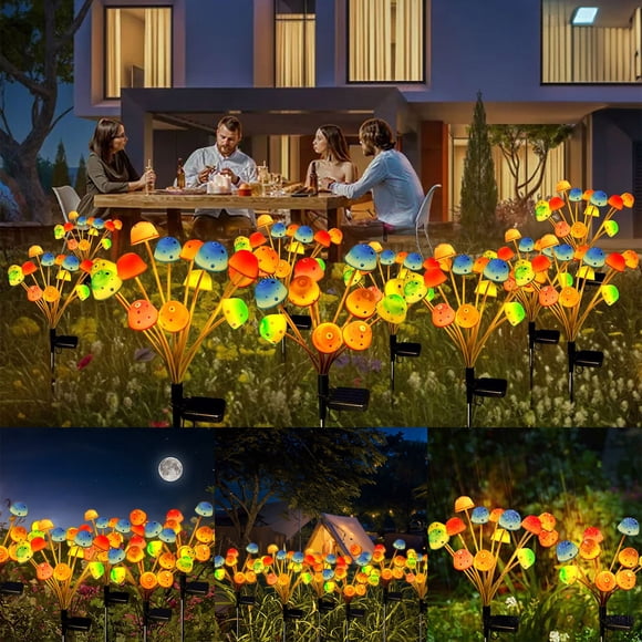 WIFKLSIIPG Lumières Solaires de Jardin Lumières Solaires Extérieures Décoration de Cour Solaire Extérieure Étanche Décoration de Jardin pour Véranda avant Patio Cour Arrière (Rose)
