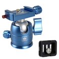thumbnail image 2 of Sirui B-00 Aluminum Mini Ball Head with TY-C10 Plate, 11 lb Capacity, Blue, 2 of 4