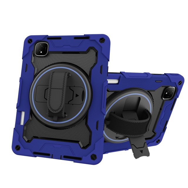 XYX 3in1 Rotating Stand Case for Honor Pad GT Pro 12.3 inch 2024 with Hand/Shoulder Strap, Shockproof Rugged, Navy Blue