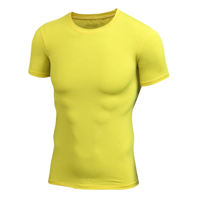 Plebaso Men's Workout T Shirts Athletic Quick Dry Short Sleeve Tee Shirts Sports Stretch Gym Running Tops