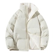 EGNMCR Womens Long Puffer Coat, Long Sleeve Padded Winter Down Coats, Hooded Parka Jacket Fashion Women Solid Stand-up Collar Cardigan Jacket Outerwear Padded Coat Women Coat