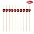 thumbnail image 1 of Cqxid Wine Rack Decoration Under $5 50pc Bamboo Pick Buffet Fruit Fork Party Dessert Stick Cocktail Skewer, 1 of 8