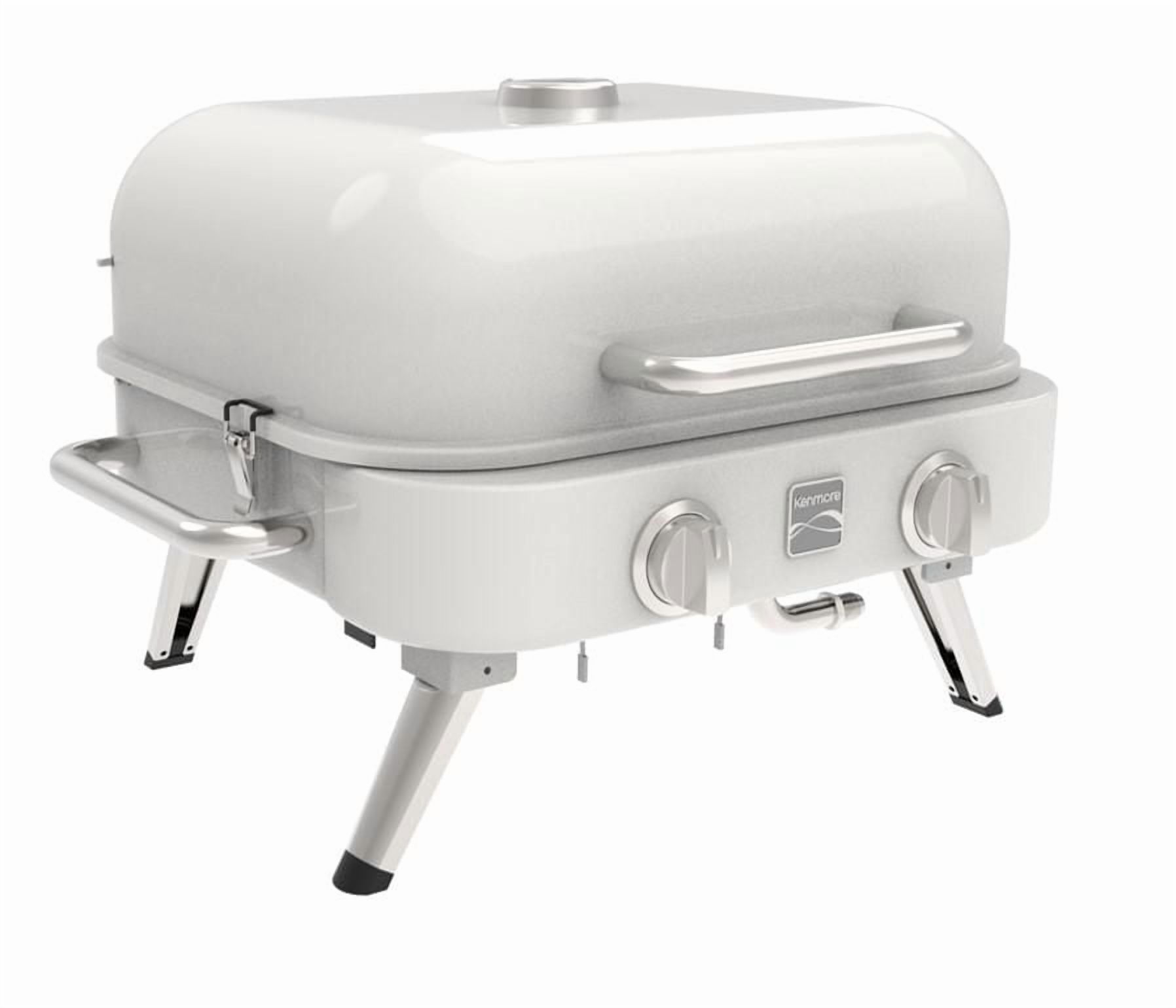 Kenmore - 2 Burner Retro Tabletop Gas Grill - Pearl