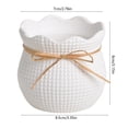thumbnail image 3 of Modern White Plastic Planter Pot Flower Vase for Bookshelf Mantel Table Home Decoration, 3 of 6