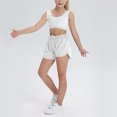 thumbnail image 2 of VSSSJ Kids Athletic Shorts Drawstring Waist Zipper Pocket Breathable Quick-Drying Summer Running Active Shorts White 90, 2 of 6