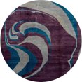 thumbnail image 1 of Ahgly Company Tapis Rond Abstrait Lys Violet Abstrait pour Intérieur, 8 Pieds Rond, 1 of 6