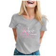 thumbnail image 1 of TSADFHJI Hauts Athlétiques Femmes Ajusté T-Shirt Imprimé Cancer pour Femmes T-Shirt de Publicité Internationale Lune T-Shirt à Manches Courtes m Gris, 1 of 5