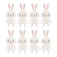 thumbnail image 1 of Cartes de Fête Adorables en Forme de Lapin pour Verres à Vin, Coupe, Décorations de Gâteau 16 Pcs, 1 of 8