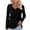 Black, variant on Timegard Tops for Women V Neck Long Sleeve Basic Tee Shirts Casual Comfy Solid Color Tunic Tops Blouse