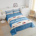 thumbnail image 4 of Erosebridal Rustic Lake House Bedding Queen Comforter Set, Retro Paddle Wooden Board Down Comforter, Reversible 3-Piece, Reversible, 4 of 7