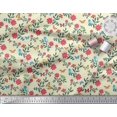 thumbnail image 2 of Soimoi Yellow Polyester Crepe Fabric Insect,Bird & Floral Artistic Print Fabric by Yard 52 Inch Wide, 2 of 3