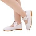 thumbnail image 3 of Children Kid Baby Girls Solid Flower Student Single Soft Dance Princess Shoes, 3 of 9