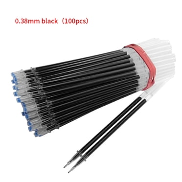 Pen Refills Replacement Writing Refills Quick-dry Pen Refill Pen Refill Stationery Pen Supplies, Black, 0.38mm Needle, 100pcs