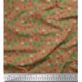 thumbnail image 1 of Soimoi Poly Georgette Fabric Text,Tomato & Carrot Vegetable Print Sewing Fabric Yard 52 Inch Wide, 1 of 3
