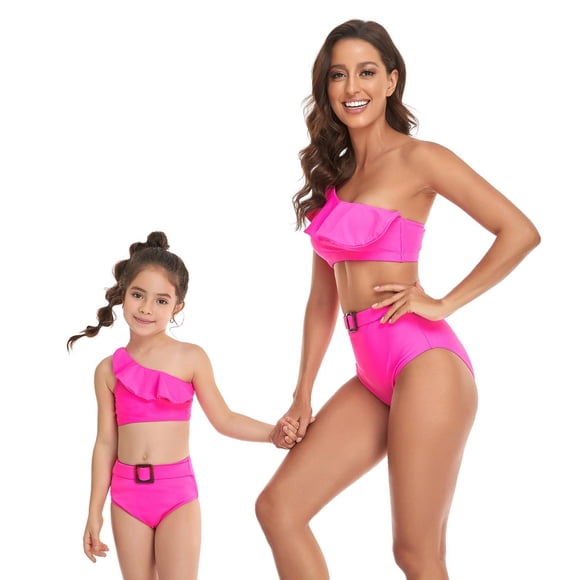TopLLC Mommy and Me Family Matching Swimsuits Two Piece Beach Wear Summer Beach Monokini Bathing Suit