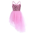 thumbnail image 1 of Oyolan Camisole à Sequins pour Filles, Robes de Danse Ballet, Jupe Tutu Rose 3-4, 1 of 7