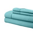 thumbnail image 1 of Martha Collection 1800 Series Embossed Deep Pocket Sheet Set - Super Soft & Wrinkle Free - Luxurious Bed Sheets Set (Twin Extra Long, Aqua), 1 of 2