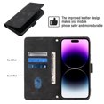 thumbnail image 3 of Compatible with iPhone 14 Pro Max Classic Embossed PU Leather Case with Card Holder Shockproof Cover, 3 of 5