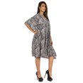 thumbnail image 2 of Moomaya Caftan Court pour Femmes, Robe de Nuit de Couverture, Robe Caftan, Manches Kimono, Tenue de Plage, 2 of 6