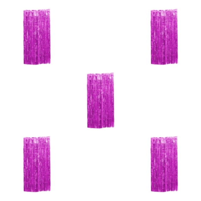 Decodeary Non-toxic Foil Curtain For Odorless Graduation Backdrop Anniversary Decorative Rose Red 5Set