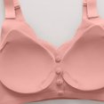 thumbnail image 4 of Fgnfyis Women's Solid Color Lace Pattern Front Buckle Non Underwire Tank Top Bra Womens Bras Pink XXXXL, 4 of 7