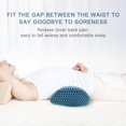thumbnail image 4 of 1Pc Memory Foam Lumbar Support Back Cushion Pillow Balanced Firmness, Leaf Shape Back, for Lower Back Pain Relief - Ideal Back Pillow for Office Chair,Car Seat, Recliner, Bed (Blue), 4 of 8