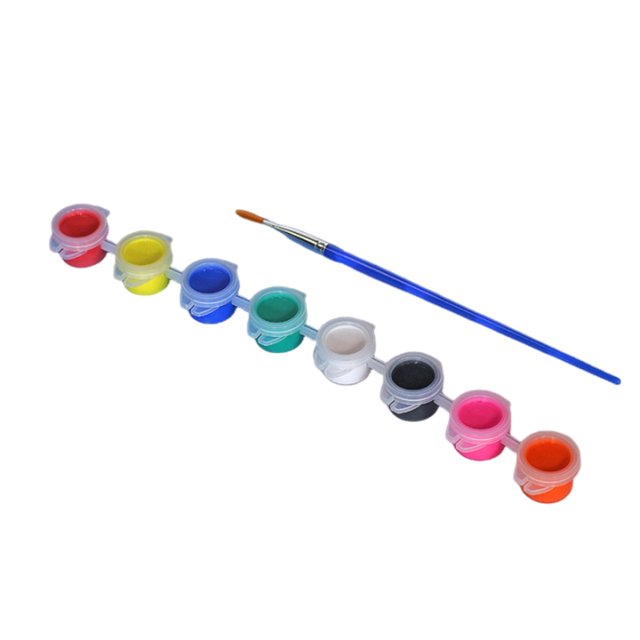 Fwttom Color Pigment Set with Pen, Hand Masquerades Blank Paintable for Kid Adult Halloween Costume White Embryo Plastic Pvc Mask Matte White Frosted Blank Face Hand-Painted