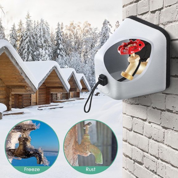 Outdoor Faucet Cover,Outdoor Faucet Handle,Outdoor Winter Foam Faucet Antifreeze Protection Cover Icing Proof Insulation Maintenance Pipe Protection Cover Warm Protection Cover,Foam Pipe Insulation