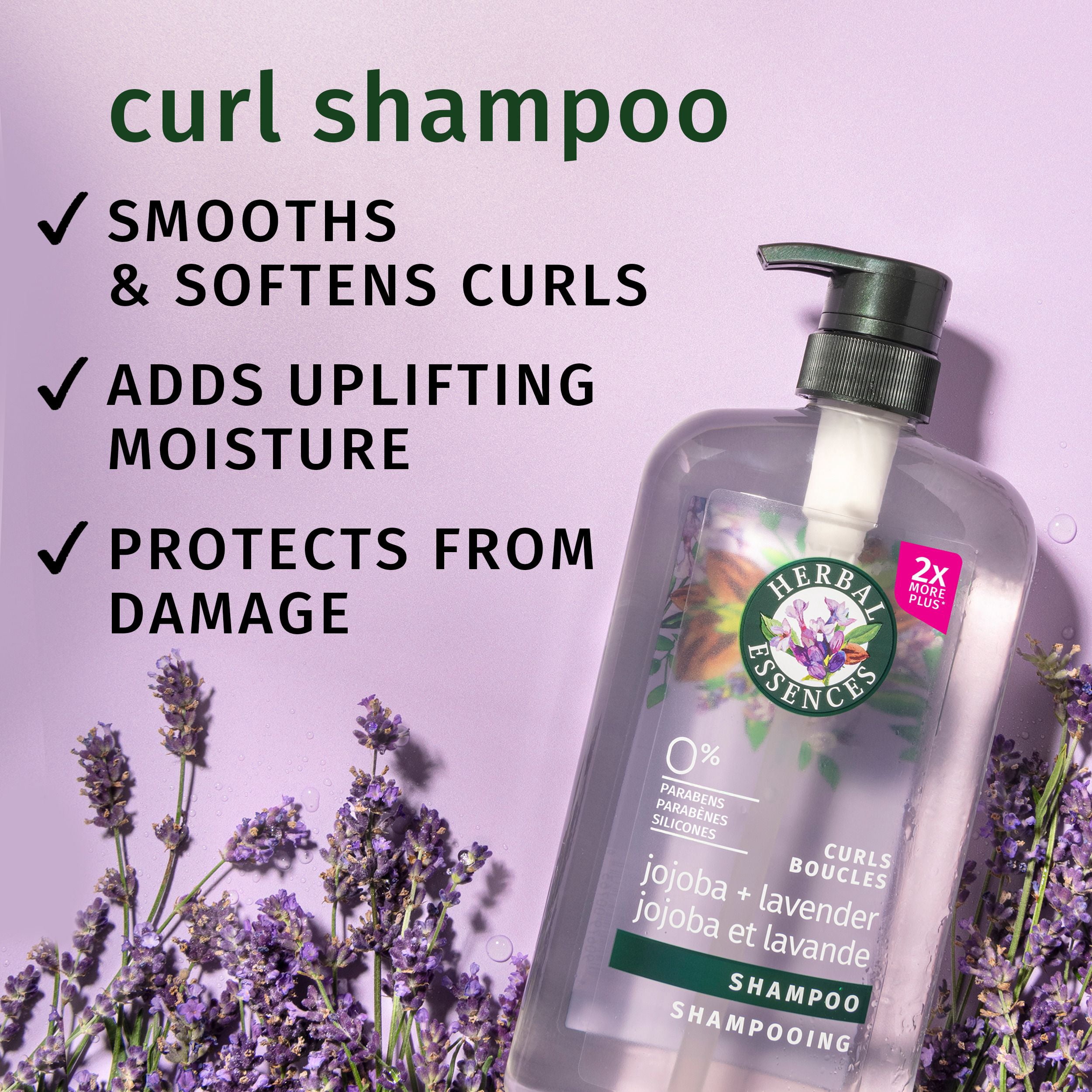 HERBAL ESSENCES Boucles JOJOBA et Lavande Shampooing