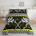 thumbnail image 1 of Erosebridal Teens Race Car Bedding Full Comforter Set, Speed Sports Down Comforter, Rectangle Geometry Decor, Breathable, 1 of 8