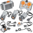 thumbnail image 1 of 9 Pcs Kit de Moteur Technique Compatible avec Lego, Ensemble de Moteurs à Fonctions d'Alimentation avec Moteurs M et L, Télécommande, Récepteur IR, Boîtier de Pile AA pour Blocs de Construction Moc de Projet STIM, 1 of 6