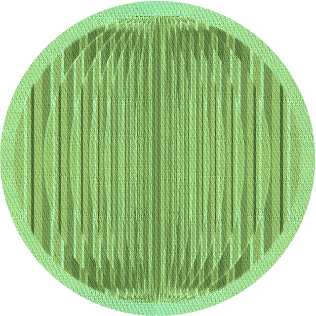 Ahgly Company Tapis d'Intérieur Ronds Lavables à la Machine, Style Transitionnel, Vert Pomme Vert, Tapis de Zone, 3 Pieds Rond