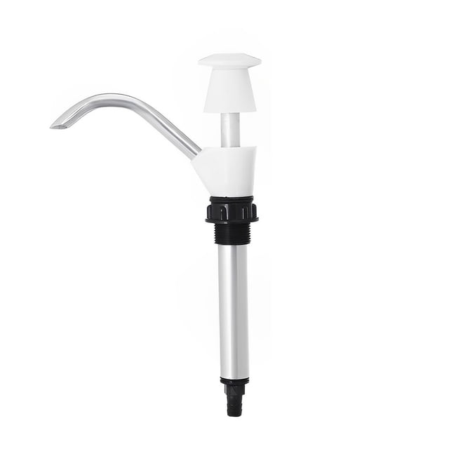 maskred Aluminium Alloy Hand Water Pump Telescopic Manual Replacement Outdoor Leakproof RV Trailer Kitchen Portable Toilet White