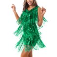thumbnail image 3 of Aiihoo Robe de Danse Salsa Latin Tango Cha-Cha pour Femme, Robe Charleston à Paillettes et Franges, Costume de Salle de Bal Vert TG, 3 of 8