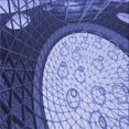 thumbnail image 1 of Ahgly Company Tapis d'Intérieur Lavable en Machine Carré Transitionnel Bleu Ciel, 8 Pieds Carré, 1 of 7