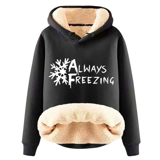 Birdeem Sweat à Capuche d'Hiver Chaud pour Femmes avec Poche Manches Longues