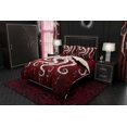 thumbnail image 2 of Red Gothic Bed Cover, Duvet or Comforter, Bloody White Goth Bedding Set,, 2 of 7