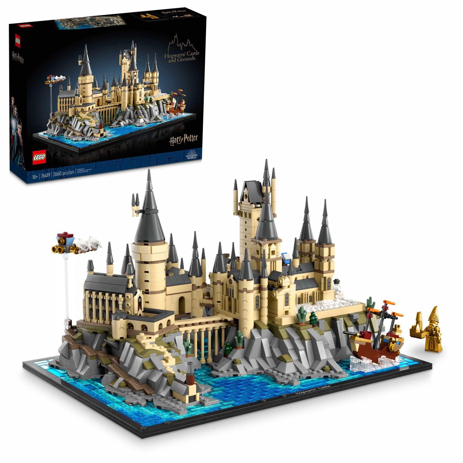 LEGO Harry Potter Hogwarts Castle and Grounds Building Set, Gift Idea for Adults, Collectible Harry Potter Playset, Recreate Iconic Scenes from the Wizarding World, 76419