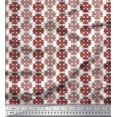 thumbnail image 1 of Soimoi Red Cotton Duck Fabric Floral Damask Printed Craft Fabric by the Yard 56 Inch Wide, 1 of 3