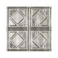 thumbnail image 1 of Fasade Easy Installation Traditional 4 Crosshatch Silver Glue Up Ceiling Tile/ Ceiling Panel (12" X 12" Sample), 1 of 3