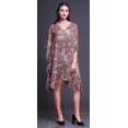 thumbnail image 3 of Bimba Feuilles Courte Caftan Robe Midi Plage Maillot de Bain Couvre-Maillot WomensKaftan-4X-5X, 3 of 5