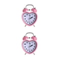 thumbnail image 2 of QualitChoice Réveil Cloche Cœur 3 Pouces Veilleuse Réveil Table Horloges Numériques Enfants Filles Chambre Dortoir Bureau à Domicile Rose 2ensemble, 2 of 6