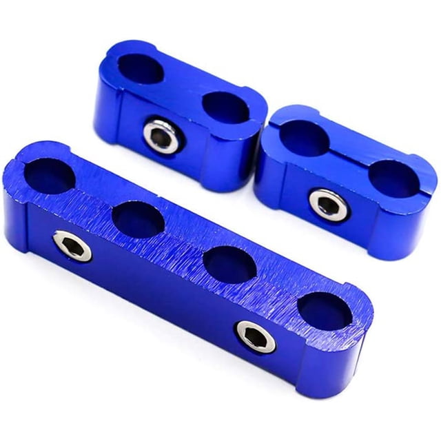Becaristey 3 Pieces/Set Car Spark Plug Wire Separator Aluminum Electrical Cable Clamp Ignition Clip Auto Decoration Automobile Red